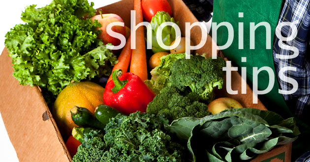 Shopping tips, foods to avoid, buying in season, building up a pantry & more